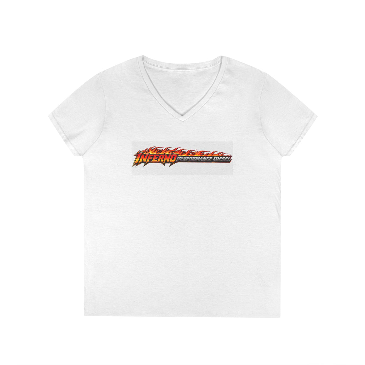 Inferno Racing Ladies' V-Neck T-Shirt — Motorsport Logo Tee