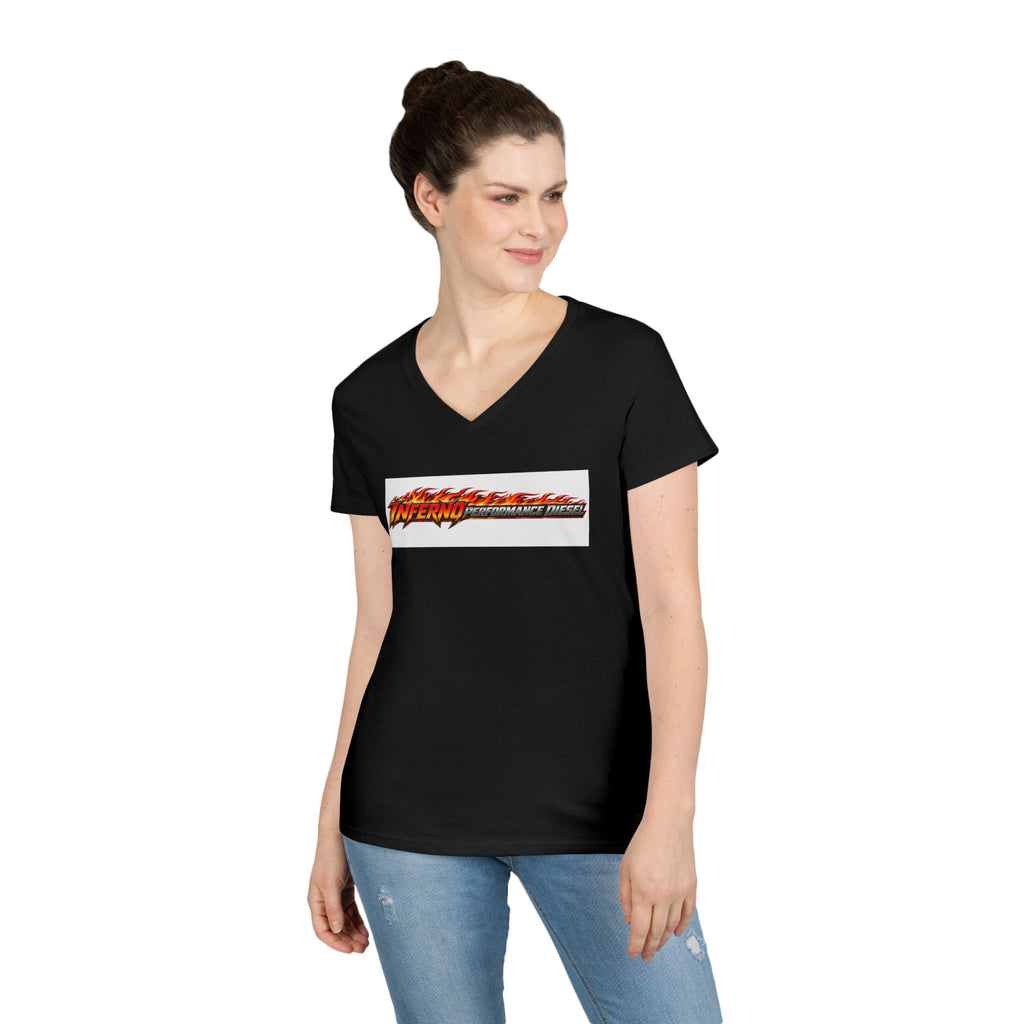 Inferno Racing Ladies' V-Neck T-Shirt — Motorsport Logo Tee