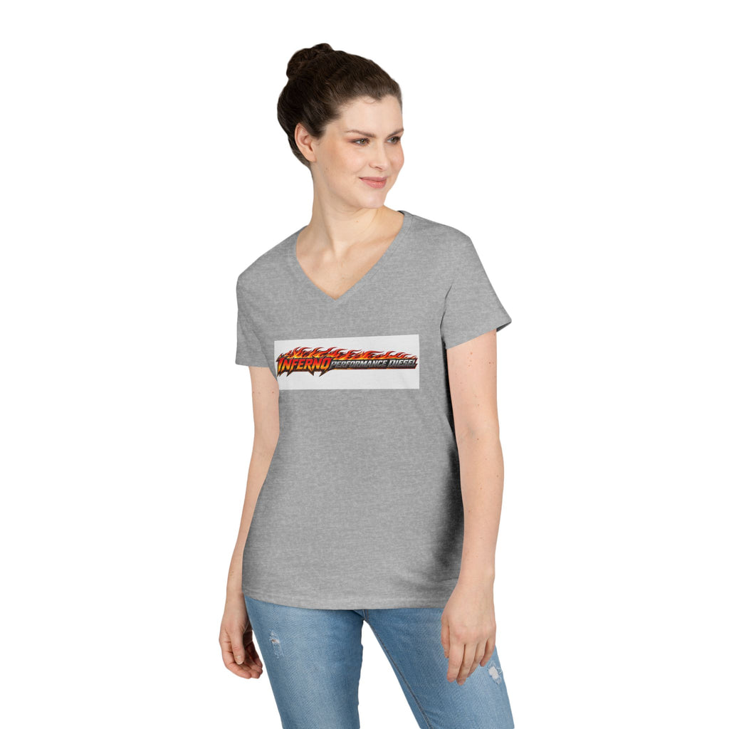Inferno Racing Ladies' V-Neck T-Shirt — Motorsport Logo Tee