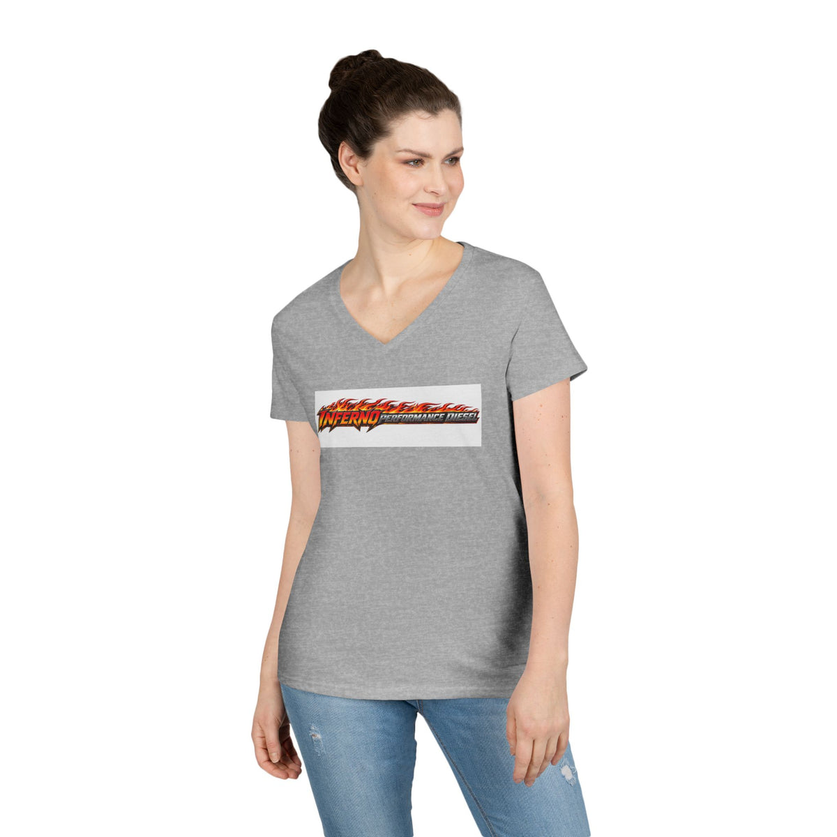 Inferno Racing Ladies' V-Neck T-Shirt — Motorsport Logo Tee