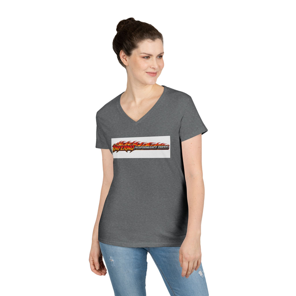 Inferno Racing Ladies' V-Neck T-Shirt — Motorsport Logo Tee